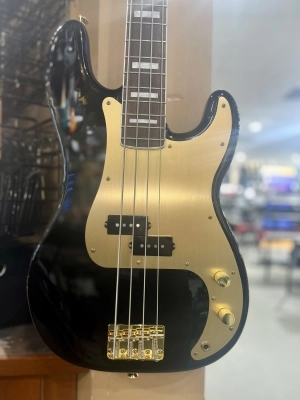 Squier - 40th Anniversary Precision Bass, Gold Edition, Laurel Fingerboard - Black 2